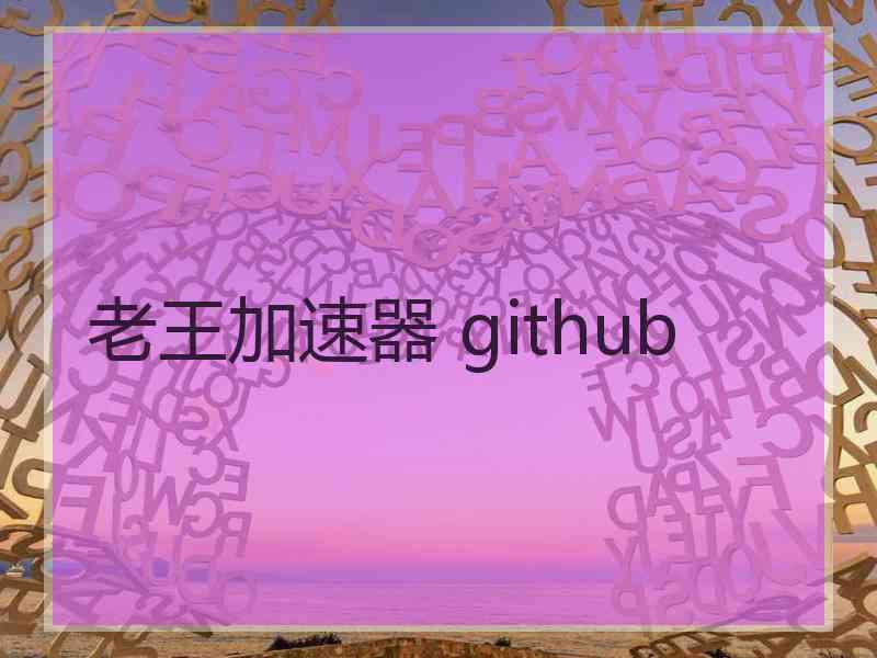 老王加速器 github